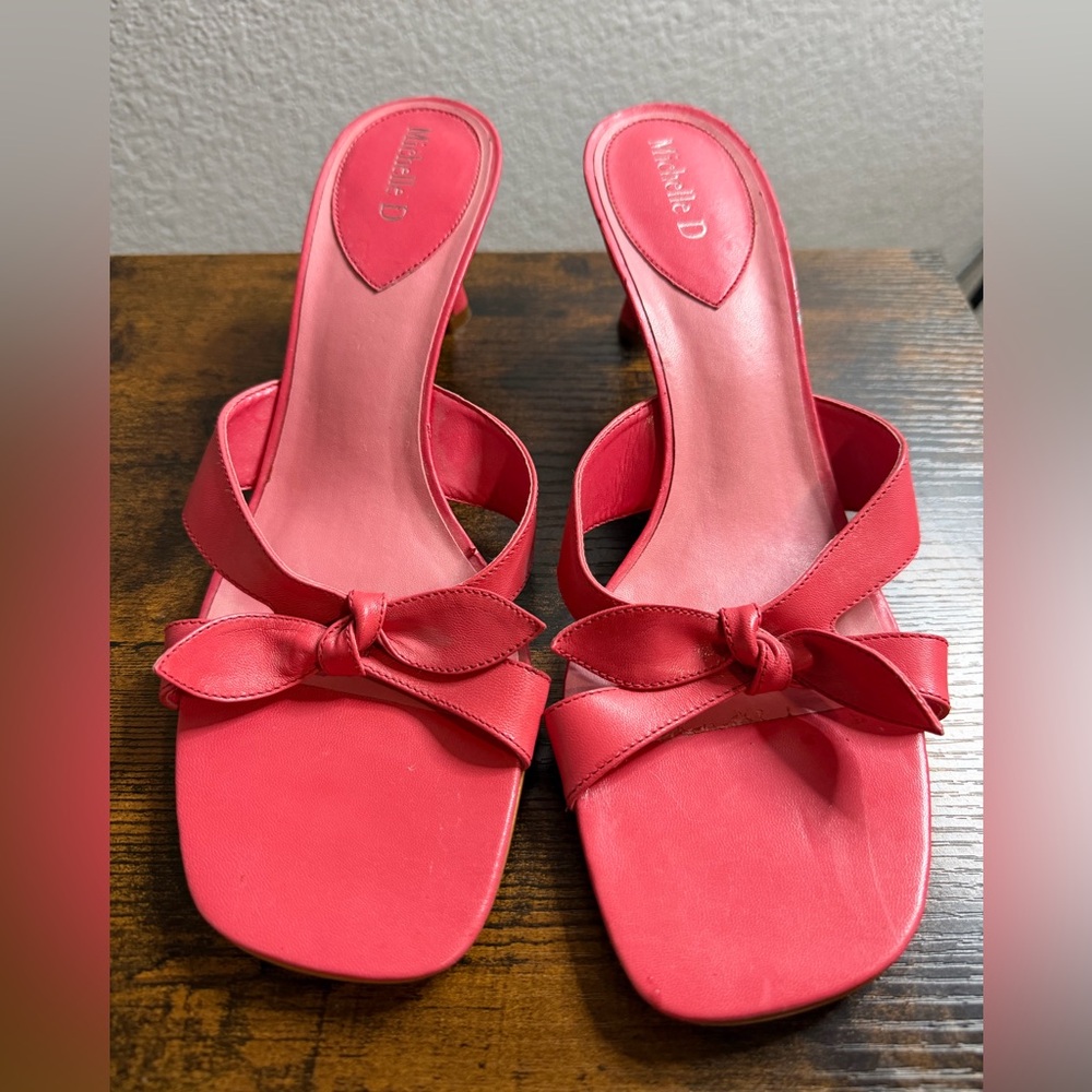 ***SOLD*** Pink Bow Sandals Size 10 - Picture 1 of 6